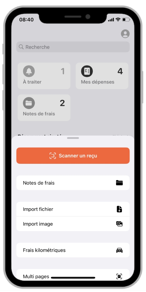 liste creation expense pro