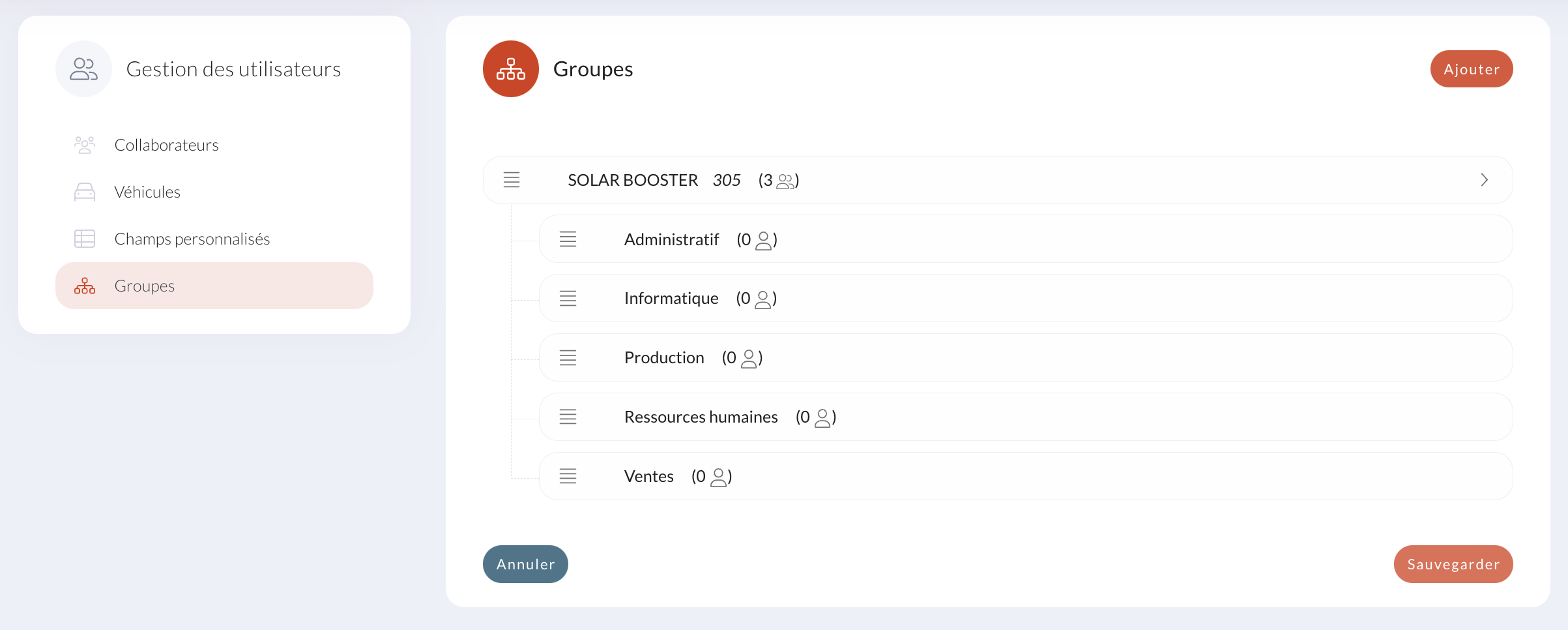 organigramme expense pro