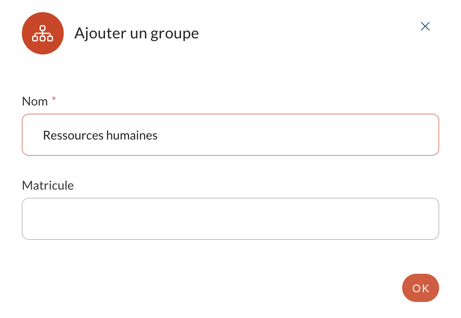 ajouter groupe expense pro